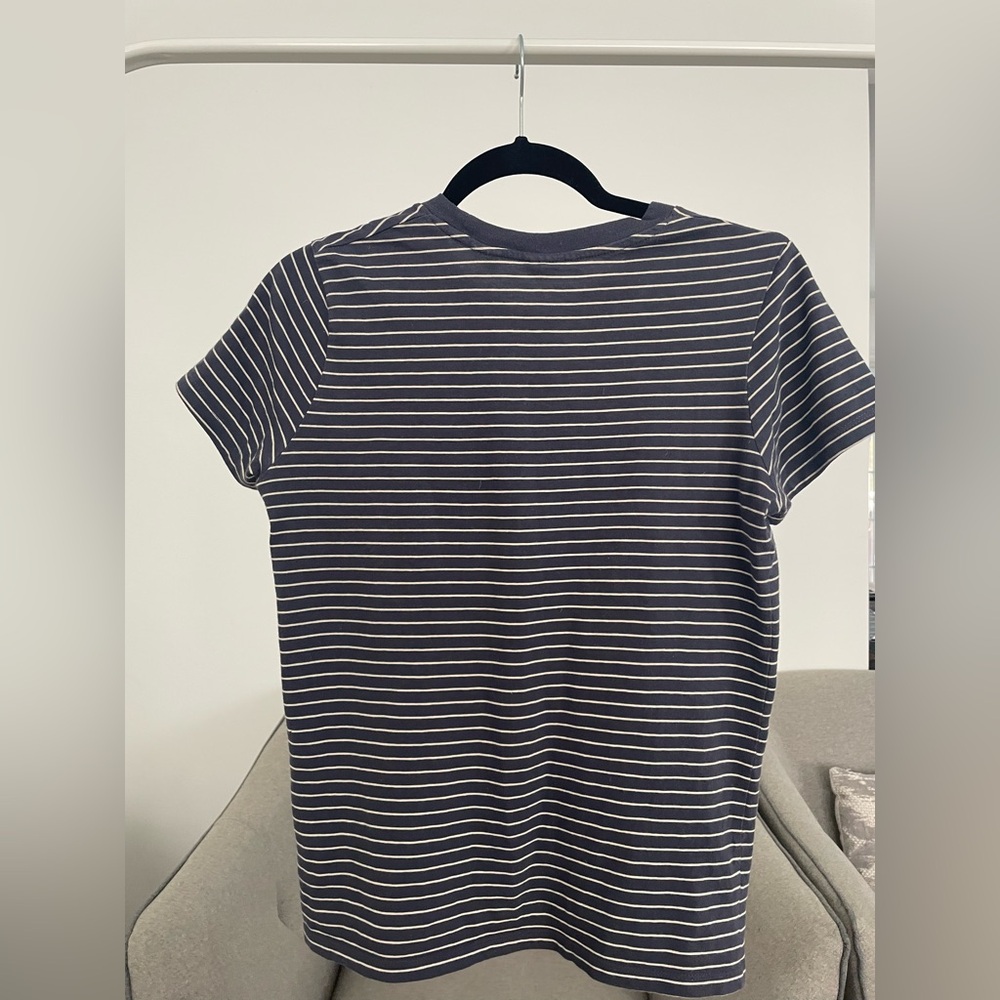 Levi's Navy and White Striped Short Sleeve Tee - Picture 4 of 5